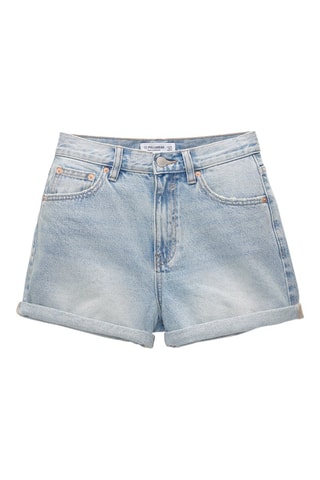 Short mom en jean - Bleu clair