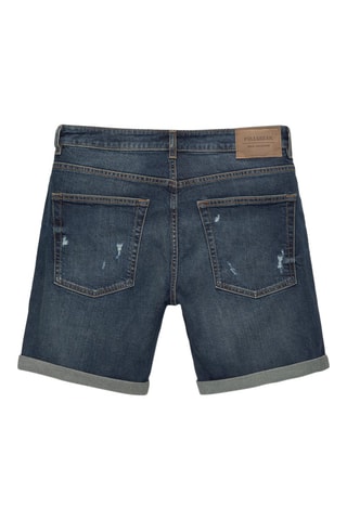 Bermuda slim en jean - Bleu foncé