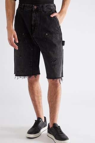 Bermuda en jean - Noir