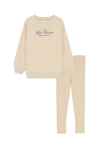 Sweat et legging - Beige