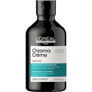 Champô anti-reflexos vermelhos Chroma Creme Verde - Cabelos castanhos escuros - 300 ml
