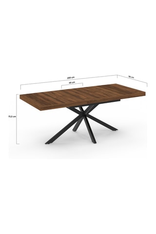 Mesa de refeição extensível Spider - 160/200 x 75,5 x 90 cm