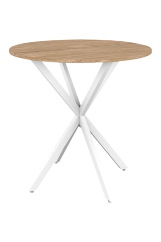 Mesa Soline - Imitação madeira e branco