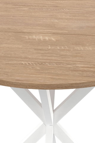 Mesa Soline - Imitação madeira e branco