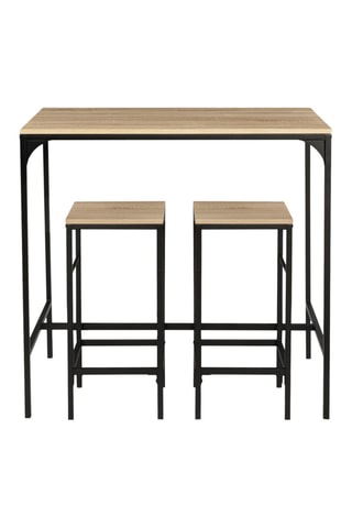 Mesa de bar e 2 bancos de bar Pharell - 95 x 45 x 95 cm e 32 x 32 x 67 cm