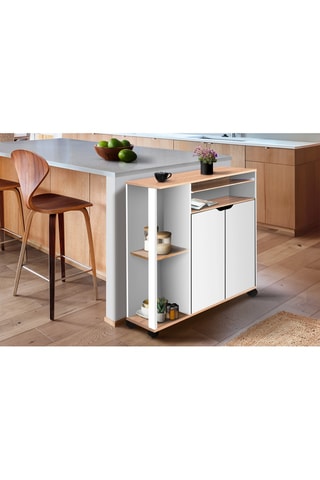 Carrinho de cozinha com rodas - 176 x 85 x 39,5 cm