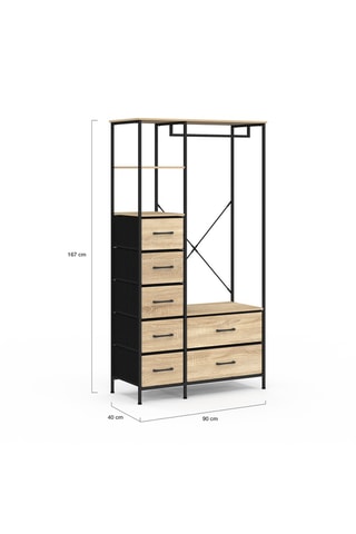 Cómoda 7 gavetas Iris - 167 x 90 x 40 cm