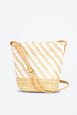 Mala a tiracolo - Branco e bege - Bege e branco