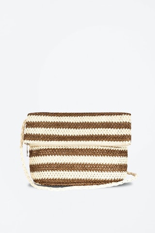 Mala a tiracolo - Castanho e cru - Castanho