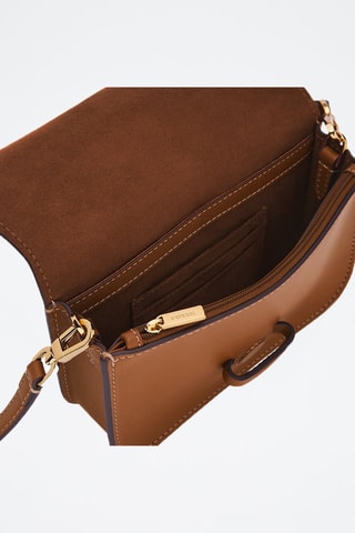 Sac bandoulière en cuir - Marron