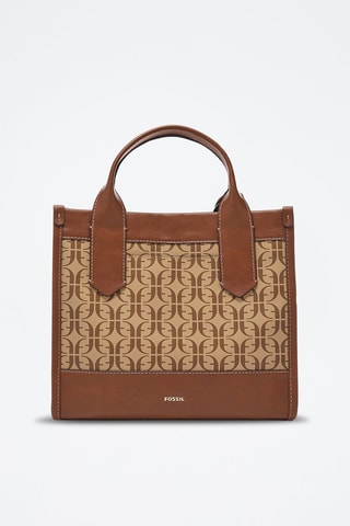 Cabas en cuir Kyler Satchel - Marron et beige