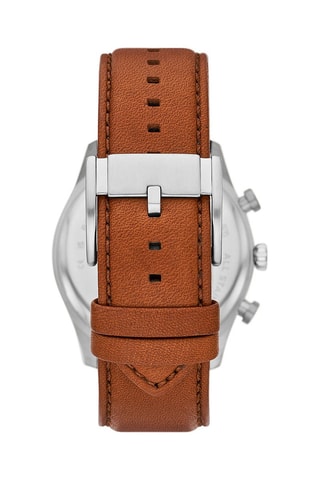 Montre à quartz en cuir Sullivan - Marron et argenté