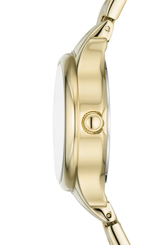 Reloj de cuarzo de acero Modern - Dorado y blanco