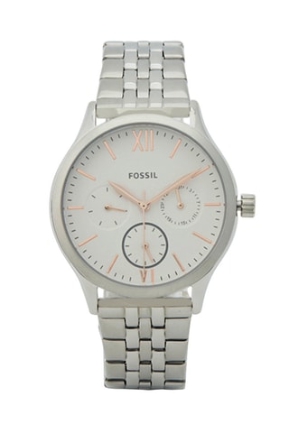 Estuche 2 relojes de cuarzo de acero Fenmore - Plateado y blanco