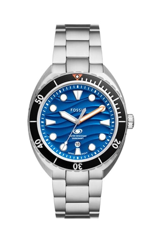 Montre à quartz en acier - Argenté et noir