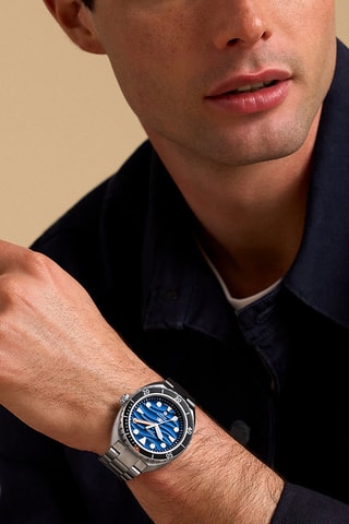 Montre à quartz en acier - Argenté et noir