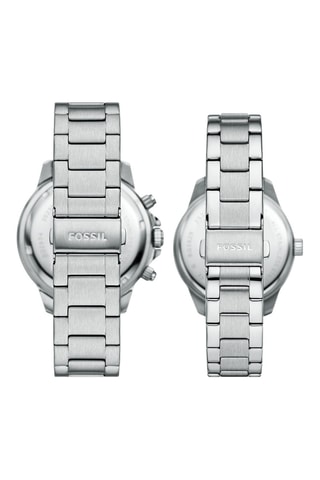 2 relojes de cuarzo de acero Bannon - Cronógrafo - Plateado