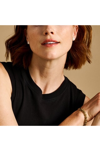 Puces Sutton - Nacre et zircon