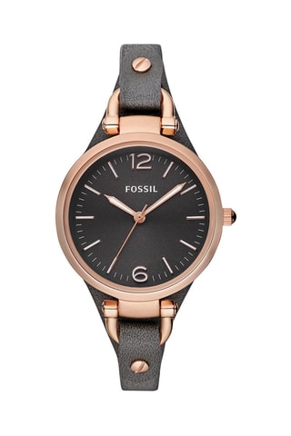 Reloj de piel Georgia - Gris y dorado