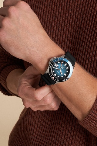 Montre en silicone - Noir et argenté