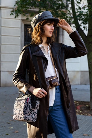 Sac bandoulière - Marron et noir
