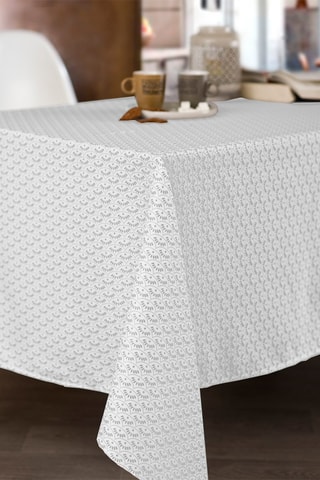 Toalha de mesa Shanghai - Cinzento e branco