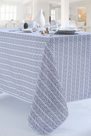 Toalha de mesa Arrow - Cinzento e branco