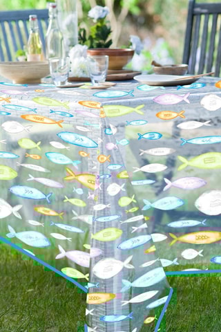 Toalha de mesa retangular em plástico Lacanau - Multicor