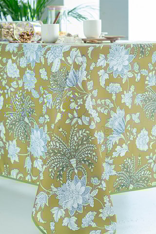 Nappe Paislay - Vert et blanc