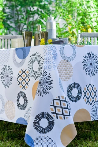 Toalha de mesa em plástico retangular Neptune - Branco