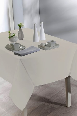 Toalha de mesa anti-nódoas retangular Tentation Unie - Bege 