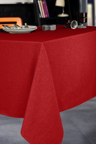 Toalha de mesa retangular Brome Cerise Vermelho