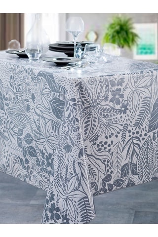 Toalha de mesa retangular Amazonas Cinzento e branco