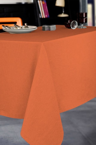 Toalha de mesa retangular Brome Ferrugem