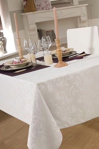 Toalha de mesa retangular Ombra Branco