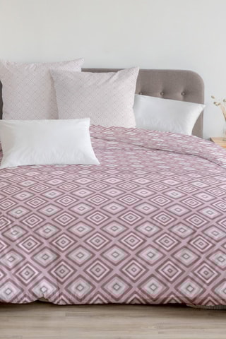 2 conjuntos de edredão em algodão 57 fios/cm² Fox Trot - Verde e rosa