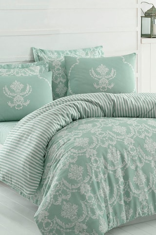 Conjunto de edredão em algodão 48 fios/cm² Pure - Verde