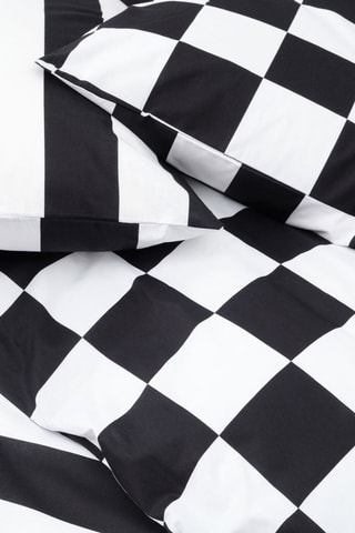 Conjunto de edredão de algodão 57 fios/cm² - Preto e branco