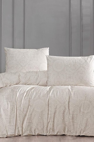 Conjunto de edredão em algodão 57 fios/cm² - Creme