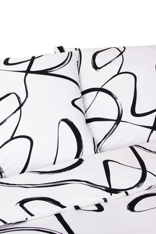 Conjunto de edredão Irregul em algodão 125 fios/cm² - Branco e preto