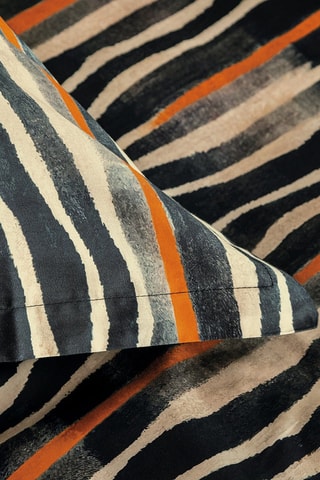 Conjunto de edredão em cetim de algodão Ephra  - 83 fios/cm² - Preto