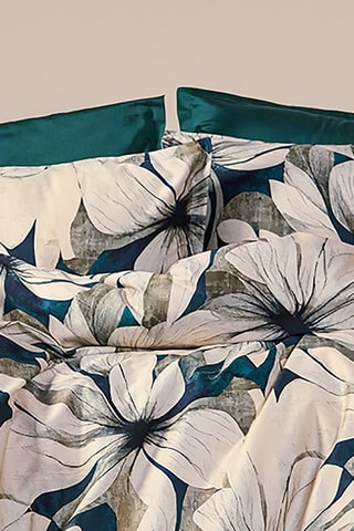 Conjunto de edredão em cetim de algodão Majorelle 83 fios/cm² - Verde