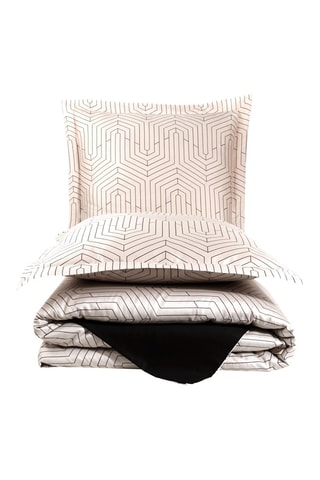 Conjunto de edredão em cetim de algodão 83 fios/cm² - Branco