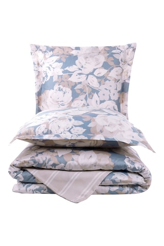 Conjunto de edredão em cetim de algodão - 83 fios/cm² - Azul