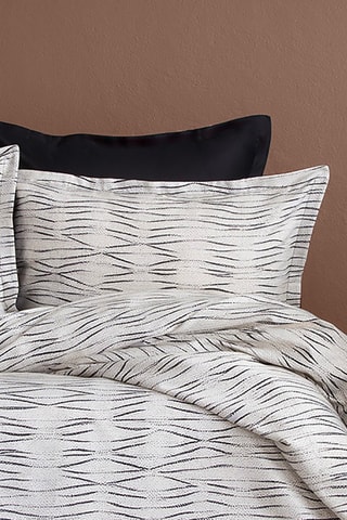 Conjunto de edredão em cetim de algodão Galaxy 83 fios/cm² - Cinzento e preto