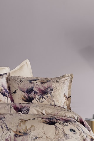 Conjunto de edredão em cetim de algodão - 83 fios/cm² - Violeta