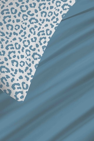 Pack conjunto de edredão em algodão 57 fios/cm² Diana - Azul e branco