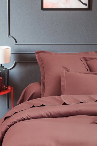 Lençol liso em cetim de algodão 80 fios/cm² - Rosa