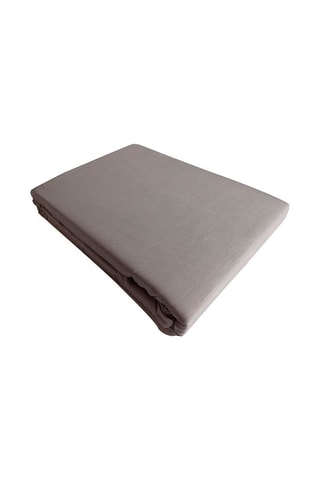 Lençol liso em cetim de algodão 80 fios/cm² - Cinzento escuro