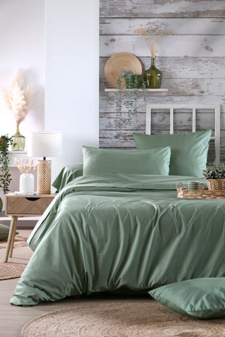 Lençol liso em algodão 78 fios/cm² Elysée - Verde